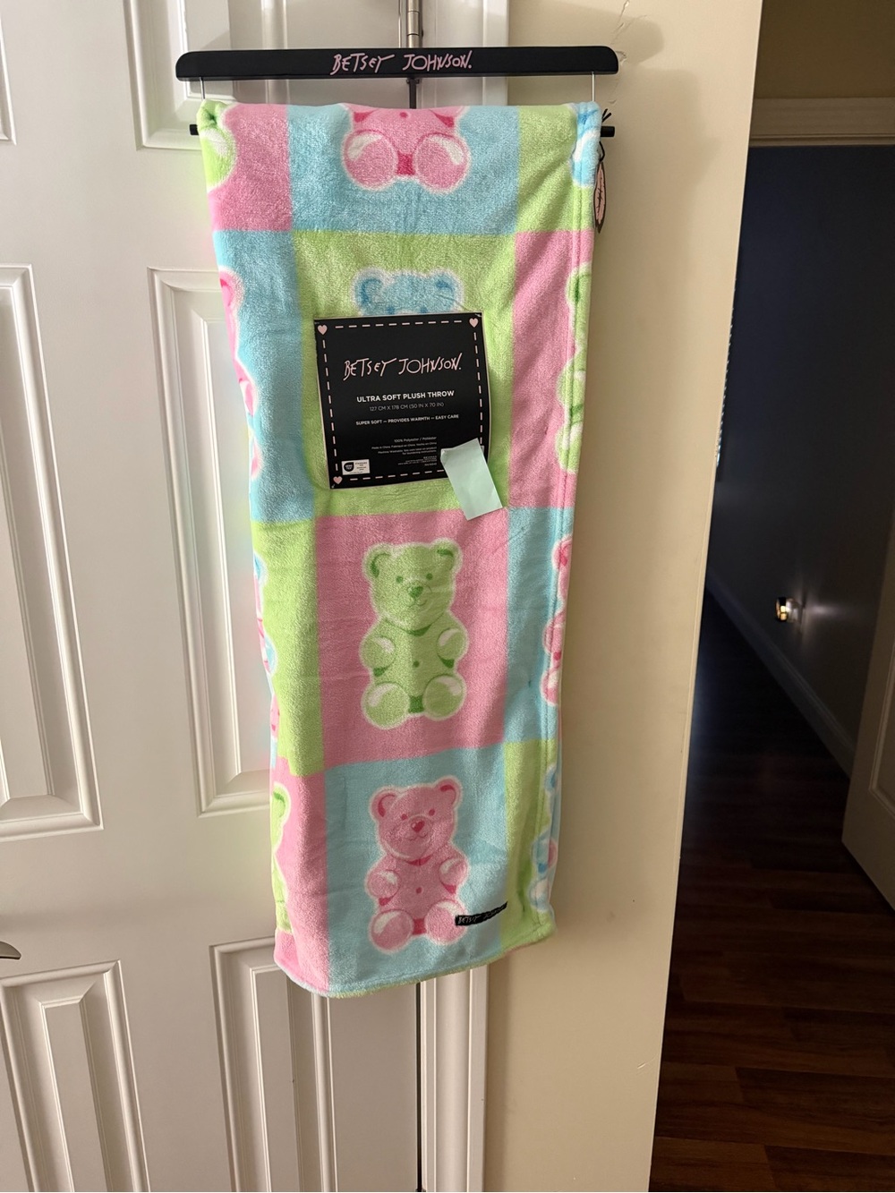 Betsey Johnson Gummy Bear Ultra Soft Plush Throw Blanket